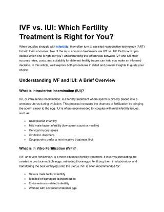 IVF vs. IUI_ Which Fertility Treatment is Right for You_