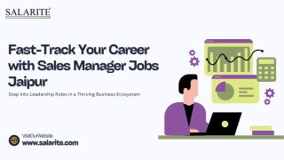 Fast-Track Your Career with Sales Manager Jobs Jaipur