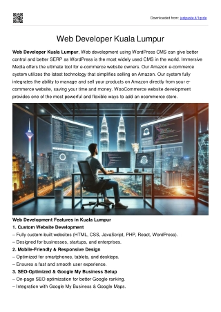 Web Developer Kuala Lumpur