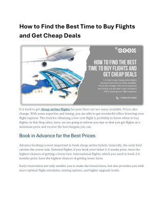 How to Find the Best Time to Buy Flights and Get Cheap Deals