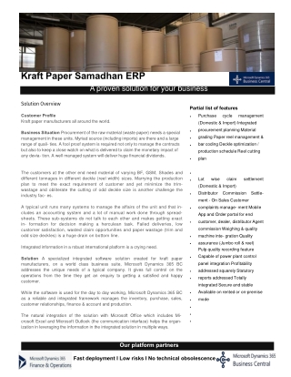 Streamline Your Kraft Paper Business with Samadhan India Advanced ERP