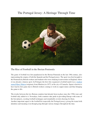 The Portugal Jersey: A Heritage Through Time