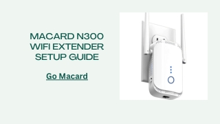 Macard N300 WiFi Extender Setup Guide