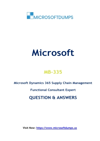 Are MB-335 Exam Dumps the Secret to Microsoft Certification Success?