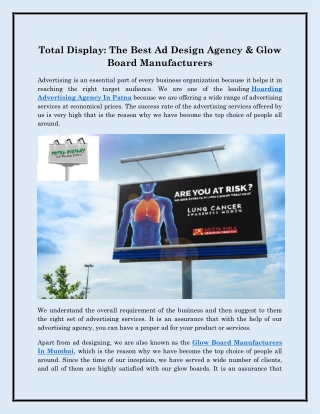 Hoarding Advertising Agency in Patna