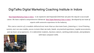 DigiTallks Digital Marketing Coaching Institute in Indore (2)
