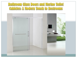 Bathroom Glass Doors and Merino Toilet Cubicles A Modern Touch to Restrooms