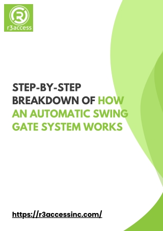 Step-by-Step Breakdown of How an Automatic Swing Gate System Works