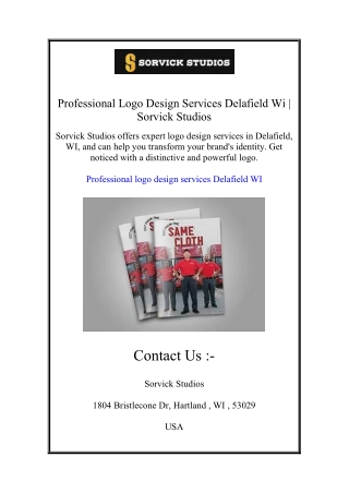 Professional Logo Design Services Delafield Wi | Sorvick Studios