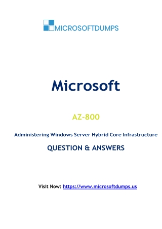 Can AZ-800 Exam Dumps Really Improve Your Microsoft Certification Score?