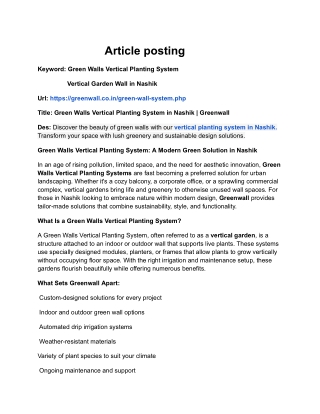 _Green Walls Vertical Planting System in Nashik _ Greenwall