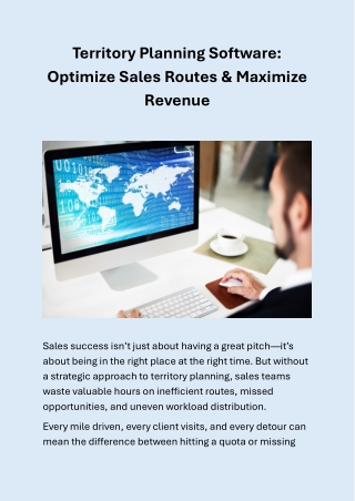 Territory Planning Software | Optimize Sales Routes with LionO360