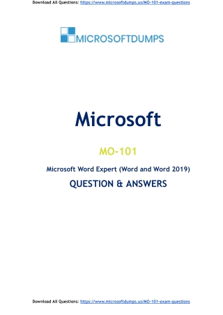 Why Ambitious Candidates Are Relying on MO-101 Exam Dumps for Microsoft Certific