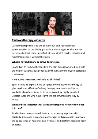 Carboxytherapy o2 activ