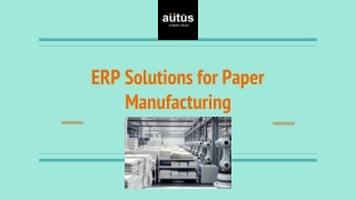 Streamlined Operations with ERP Software for Paper Industry