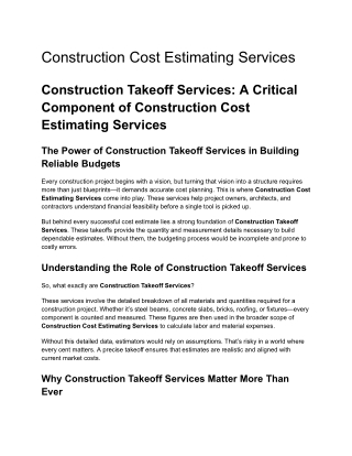 Construction Takeoff Services (2)