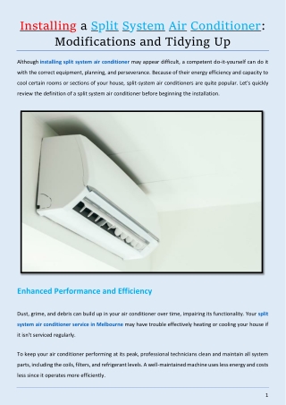 Installing a Split System Air Conditioner - Modifications and Tidying Up