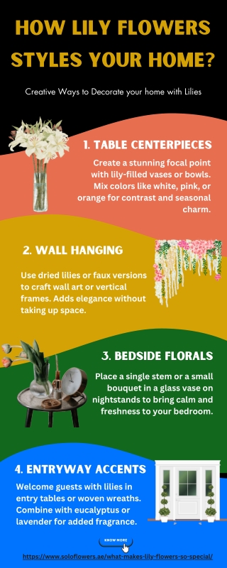 How Lily Flowers Styles Your Home? Infographic Explanation