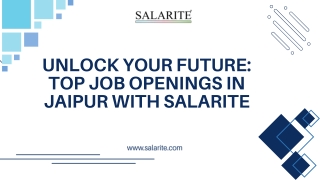 Unlock Your Future Top Job Openings in Jaipur with Salarite