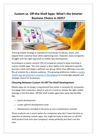 Custom vs. Off-the-Shelf Apps: What’s the Smarter Business Choice in 2025?