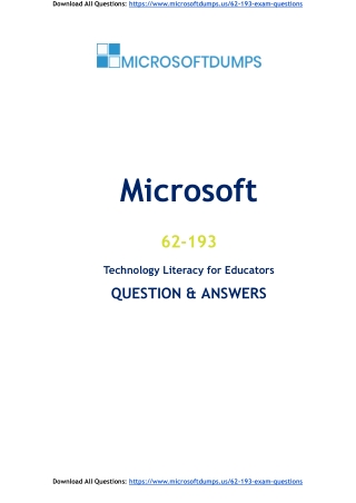 Are 62-193 Exam Dumps the Solution to Microsoft Certification Success?