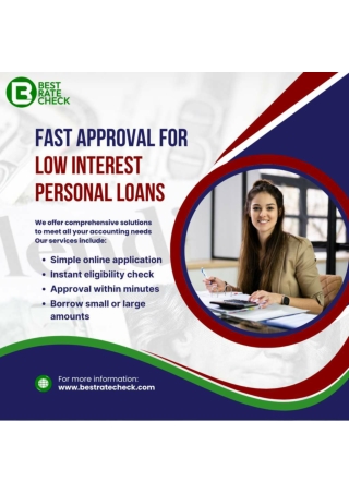 Fast Approval for Low Interest Personal Loans