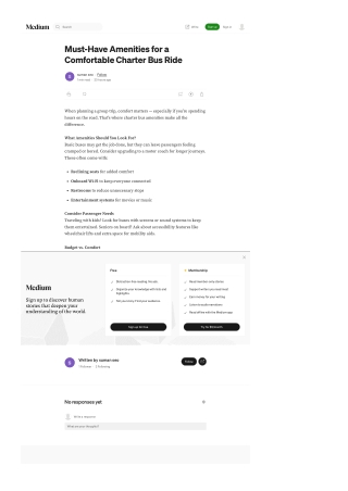 Must-Have Amenities for a Comfortable Charter Bus Ride