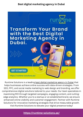 Best digital marketing agency in Dubai