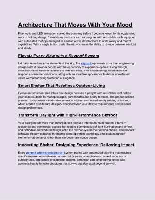 Architecture That Moves With Your Mood