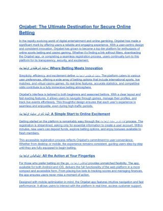 Onjabet- The Ultimate Destination for Secure Online Betting_2