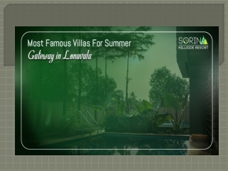 Most famous Villas for Summer gateway in Lonavala