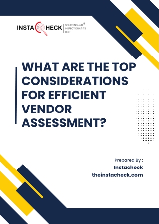 What Are the Top Considerations for Efficient Vendor Assessment