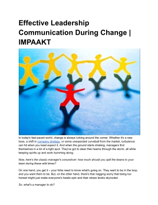 Effective Leadership Communication During Change _ IMPAAKT