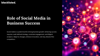 Role of Social Media in Business Success