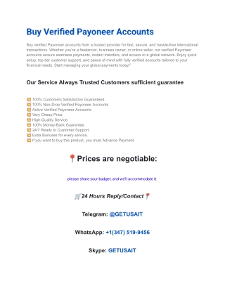 How to buy verified Payoneer accounts in 2025, 26