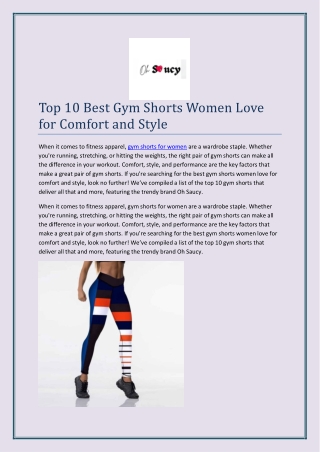 Top 10 Best Gym Shorts Women Love for Comfort and Styles