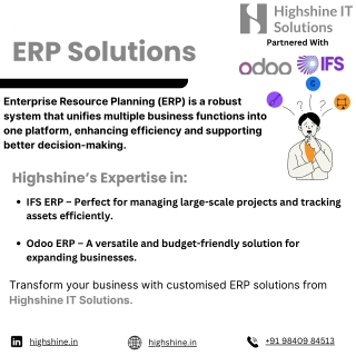 How HighShine IT Solution’s ERP Solutions Can Revolutionize Your Business