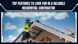 Professional Residential Contractor Services