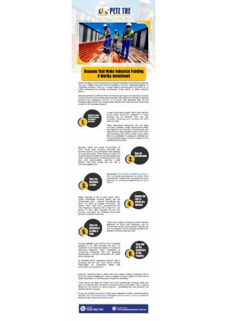 Reasons That Make Industrial Painting A Worthy Investment