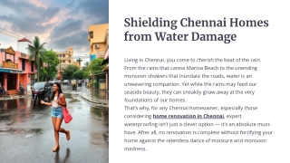 Shielding Chennai Homes from Water Damage