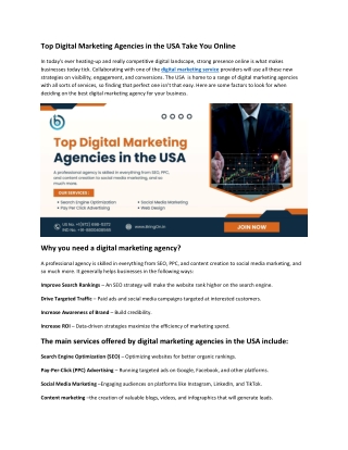 Top Digital Marketing Agencies in the USA