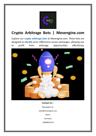 Crypto Arbitrage Bots  Mevengine.com