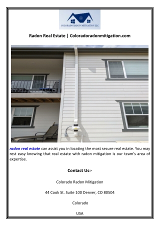 Radon Real Estate  Coloradoradonmitigation.com