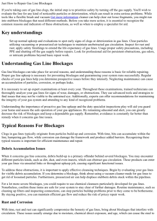 Just How to Take Care Of Gas Line Blockages