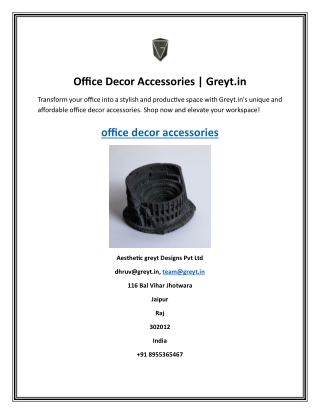 Office Decor Accessories  Greyt.in