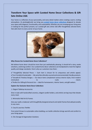 Transform Your Space with Curated Home Decor Collections