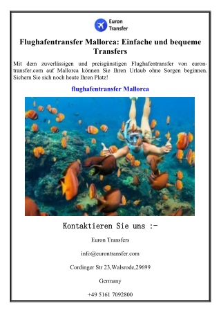Flughafentransfer Mallorca: Einfache und bequeme Transfers