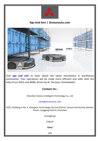 Agv And Amr  Aivisonauto.com