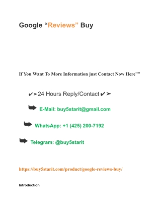 One Of The Best Website To Google Reviews Buy