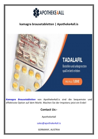 kamagra brausetabletten  Apotheke4all.is